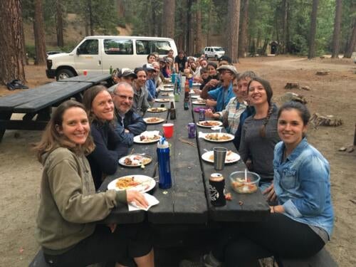 Dinner at one of the Cal Fire Science Retreats
